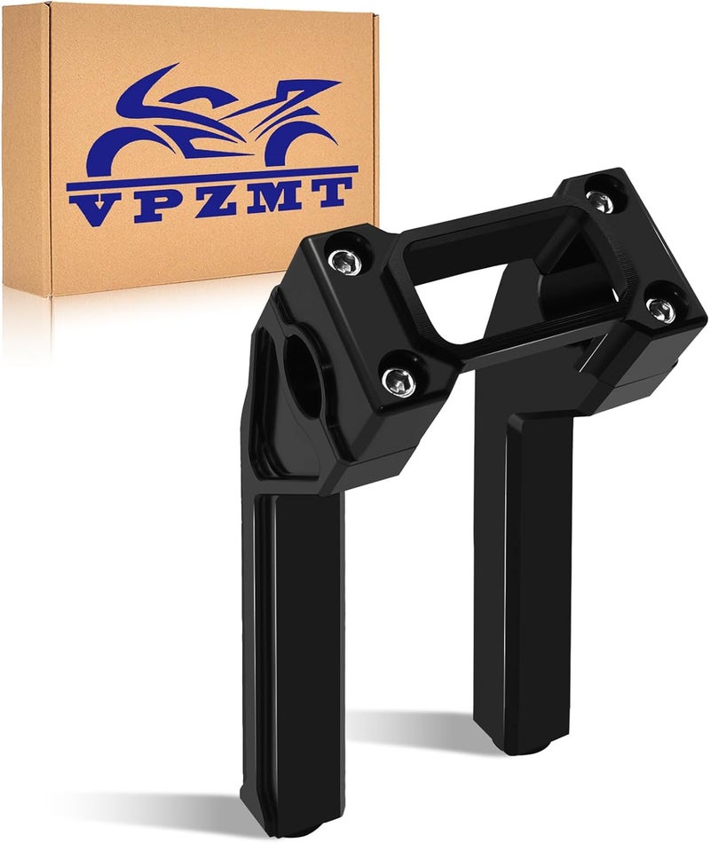 VPZMT 8‘’ Tall Handlebar Risers with 1.0" Clamping Cover Area for Harley M8 Softail Sport Glide Street Bob Lowrider ST FXST 2018-2025 Models, 1.0" Pullback - Image 1